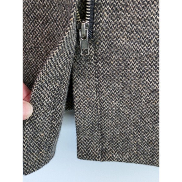 Lauren Ralph Lauren Womens 20W Wool Blazer Full Zip Brown Tweed Jacket VTG - Picture 7 of 12